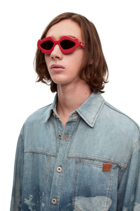 Loewe mujer gafas de sol flame de acetato LP641467 rojo brillante