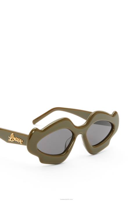 Loewe mujer gafas de sol flame de acetato LP641468 caqui brillante