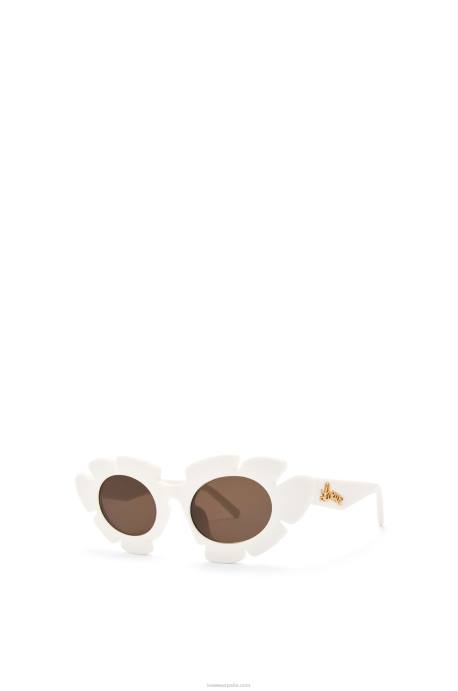 Loewe mujer gafas de sol flor de nailon inyectado LP641460 Marfil