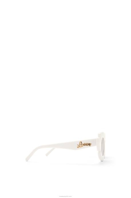 Loewe mujer gafas de sol flor de nailon inyectado LP641460 Marfil