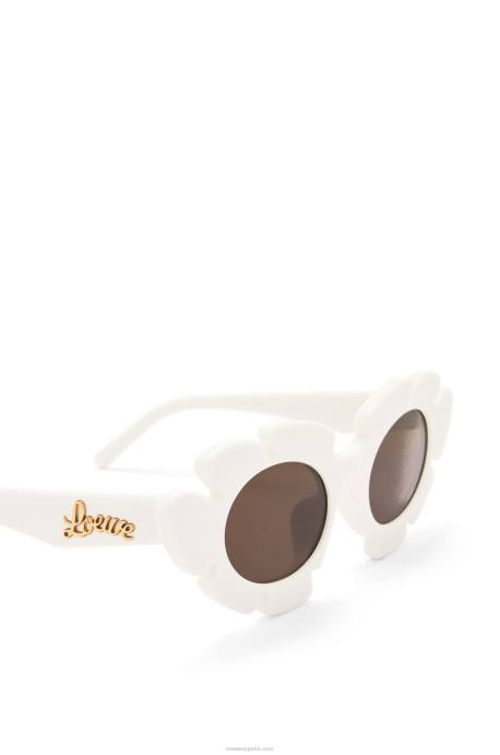 Loewe mujer gafas de sol flor de nailon inyectado LP641460 Marfil