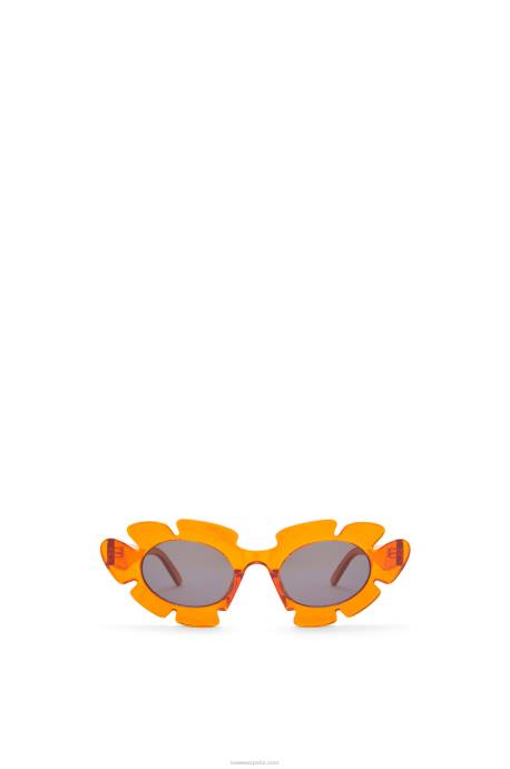 Loewe mujer gafas de sol flor de nailon inyectado LP641461 naranja transparente