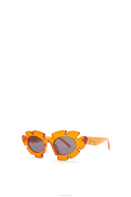 Loewe mujer gafas de sol flor de nailon inyectado LP641461 naranja transparente