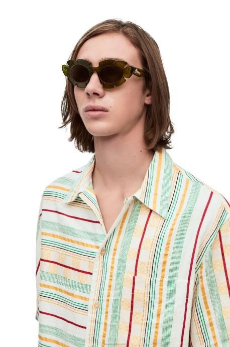 Loewe mujer gafas de sol flor de nailon inyectado LP641462 cactus verde