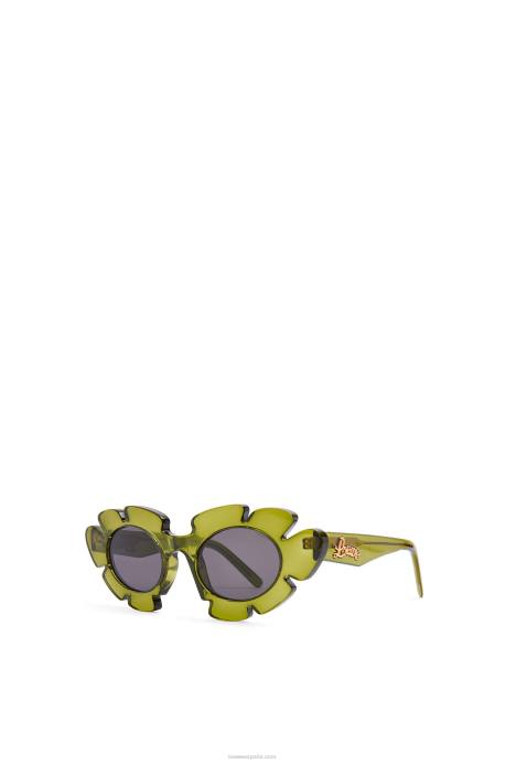 Loewe mujer gafas de sol flor de nailon inyectado LP641462 cactus verde