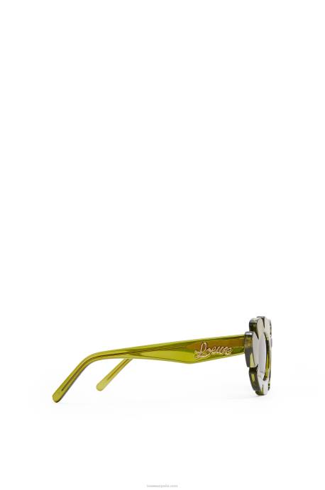 Loewe mujer gafas de sol flor de nailon inyectado LP641462 cactus verde