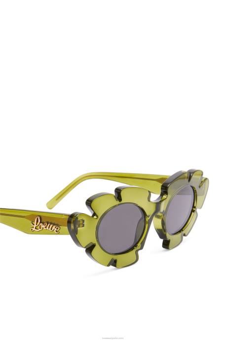 Loewe mujer gafas de sol flor de nailon inyectado LP641462 cactus verde