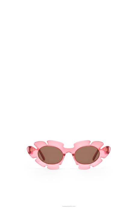 Loewe mujer gafas de sol flor de nailon inyectado LP641463 Rosa coral
