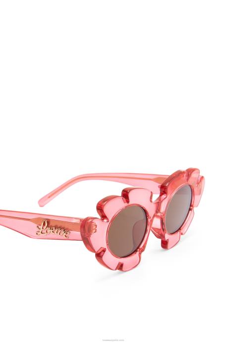 Loewe mujer gafas de sol flor de nailon inyectado LP641463 Rosa coral