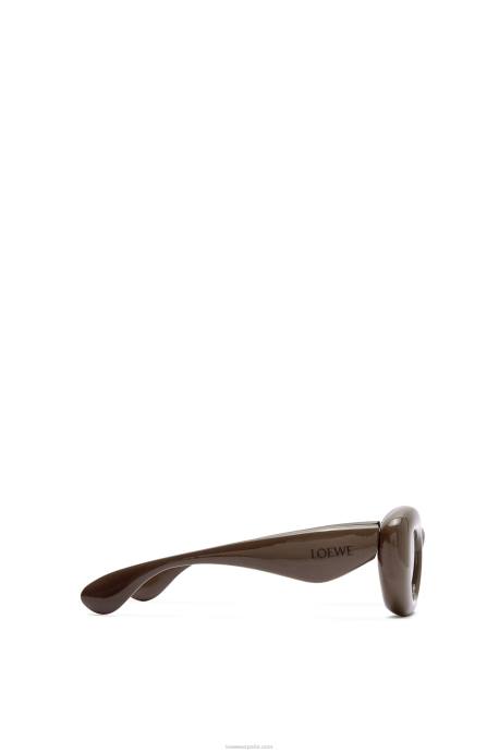 Loewe mujer gafas de sol infladas con mariposas de nailon LP641452 marrón oscuro fw23