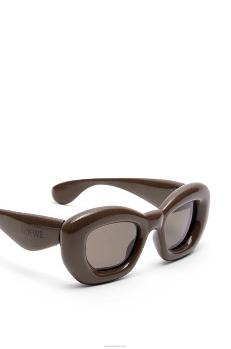 Loewe mujer gafas de sol infladas con mariposas de nailon LP641452 marrón oscuro fw23