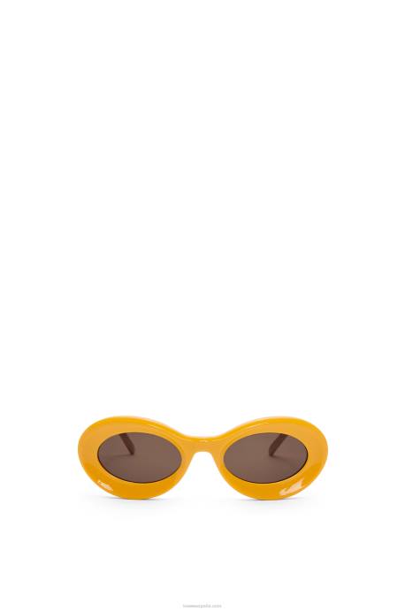 Loewe mujer gafas de sol loop en acetato LP641456 tierra amarilla