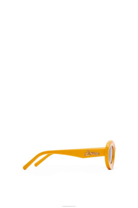 Loewe mujer gafas de sol loop en acetato LP641456 tierra amarilla