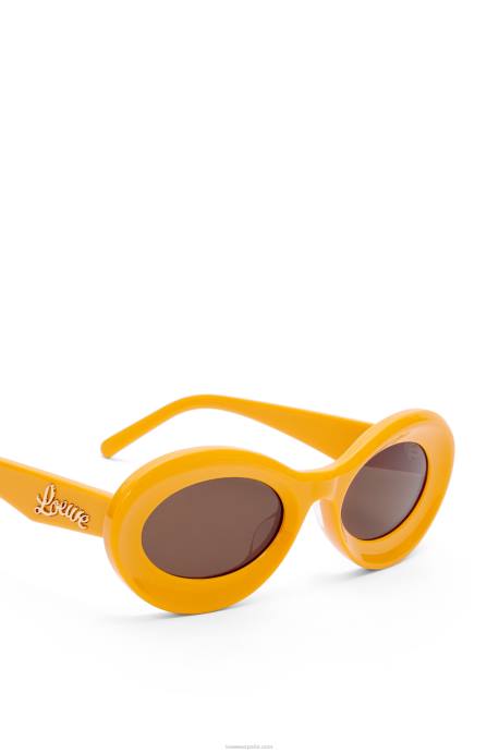 Loewe mujer gafas de sol loop en acetato LP641456 tierra amarilla