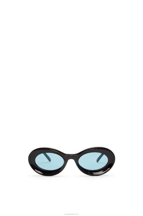 Loewe mujer gafas de sol loop en acetato LP641457 negro brillante