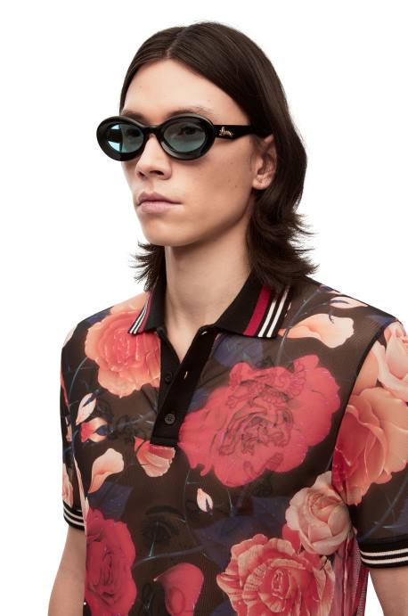 Loewe mujer gafas de sol loop en acetato LP641457 negro brillante