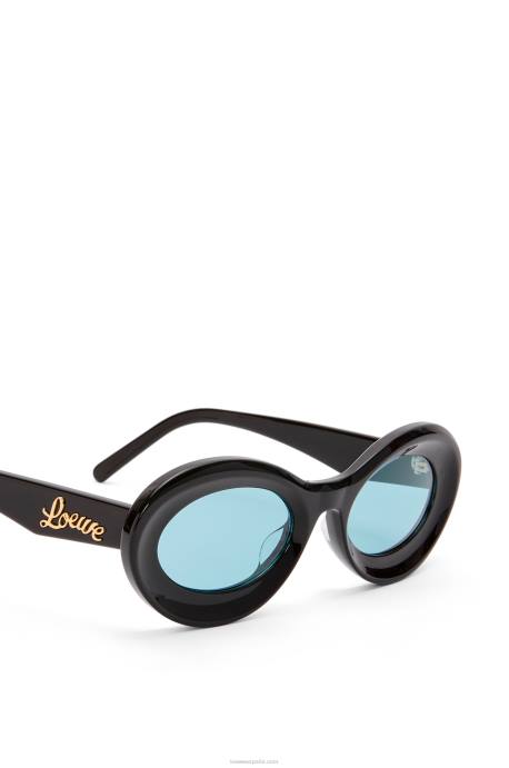 Loewe mujer gafas de sol loop en acetato LP641457 negro brillante