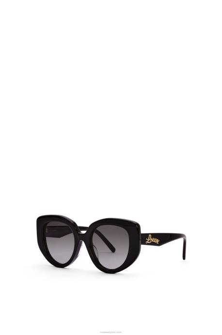 Loewe mujer gafas de sol mariposa de acetato LP641484 negro