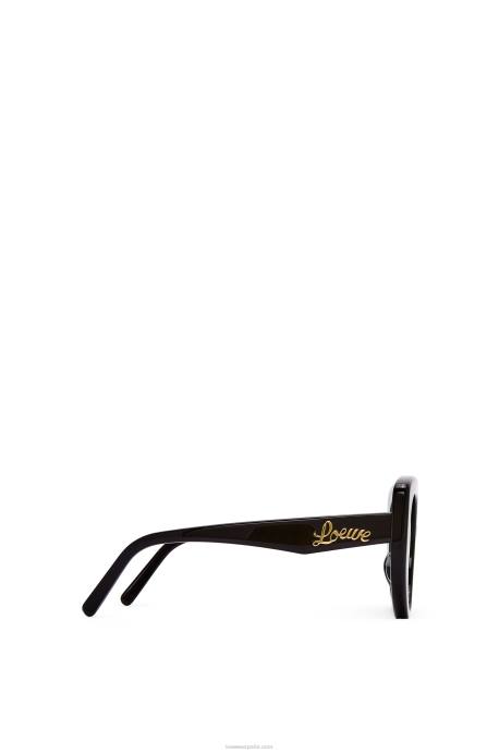 Loewe mujer gafas de sol mariposa de acetato LP641484 negro