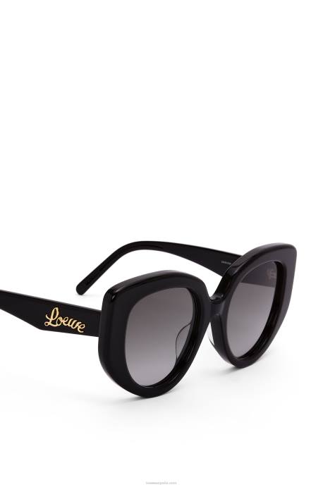 Loewe mujer gafas de sol mariposa de acetato LP641484 negro