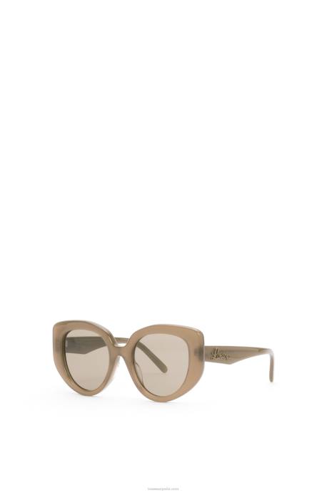 Loewe mujer gafas de sol mariposa de acetato LP641496 marrón verde