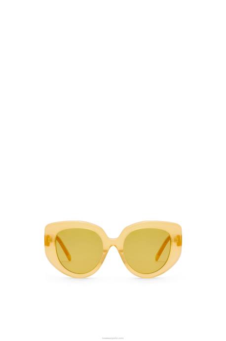Loewe mujer gafas de sol mariposa de acetato LP641505 amarillo canario