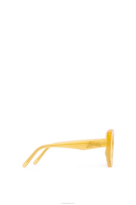 Loewe mujer gafas de sol mariposa de acetato LP641505 amarillo canario