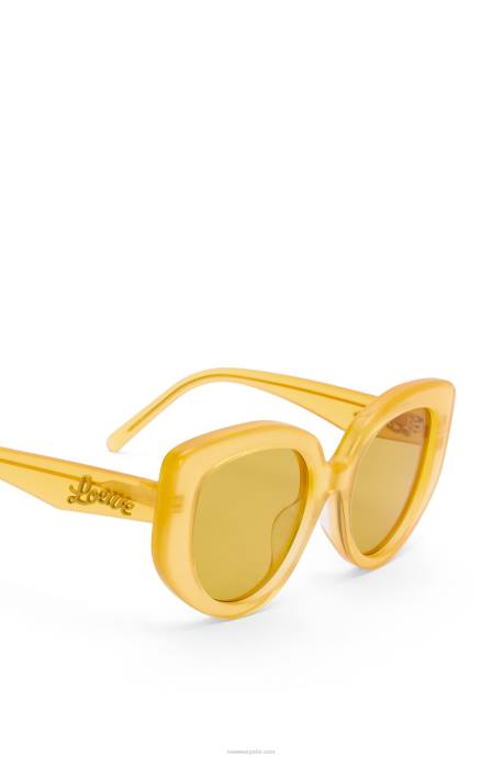 Loewe mujer gafas de sol mariposa de acetato LP641505 amarillo canario