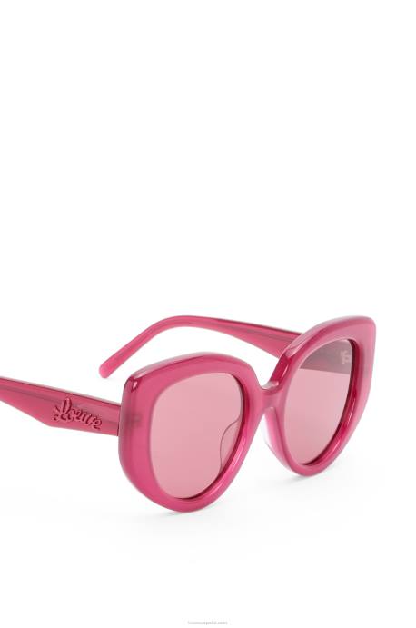Loewe mujer gafas de sol mariposa de acetato LP641507 cereza