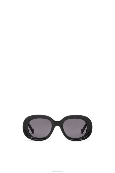Loewe mujer gafas de sol ovaladas de acetato LP641482 negro