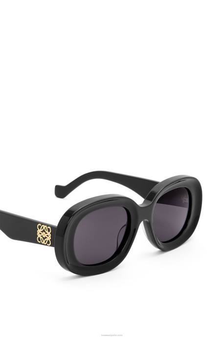 Loewe mujer gafas de sol ovaladas de acetato LP641482 negro