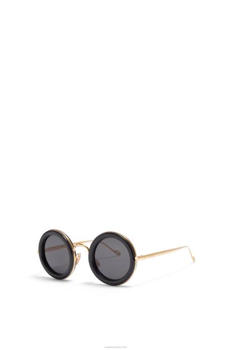 Loewe mujer gafas de sol redondas de acetato LP641494 oro negro