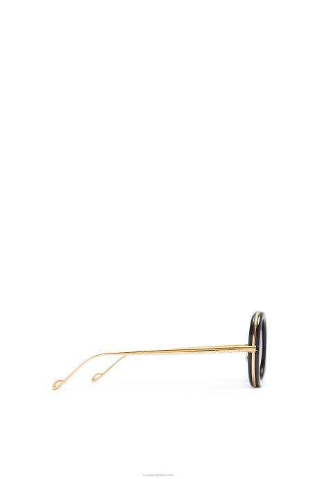Loewe mujer gafas de sol redondas de acetato LP641494 oro negro