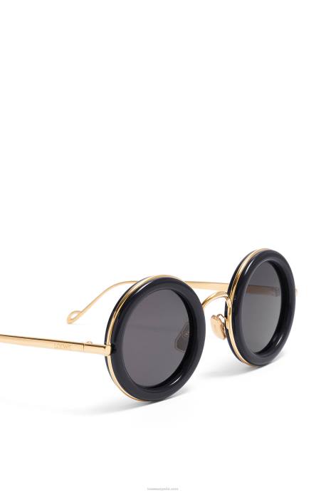 Loewe mujer gafas de sol redondas de acetato LP641494 oro negro