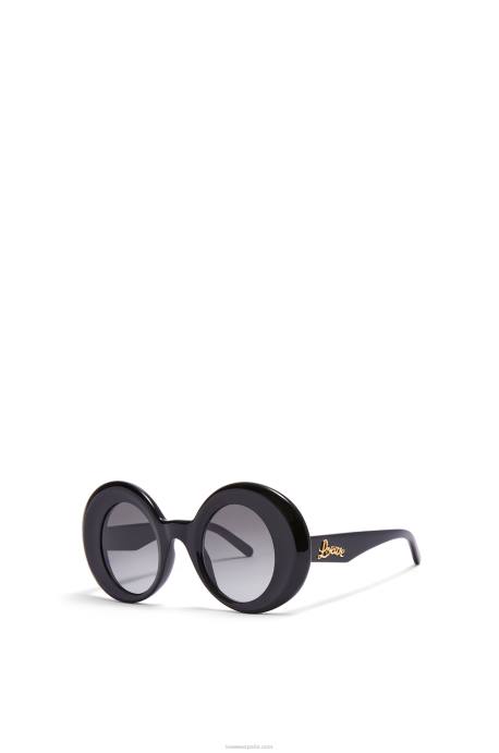 Loewe mujer gafas de sol redondas oversize de acetato LP641481 negro