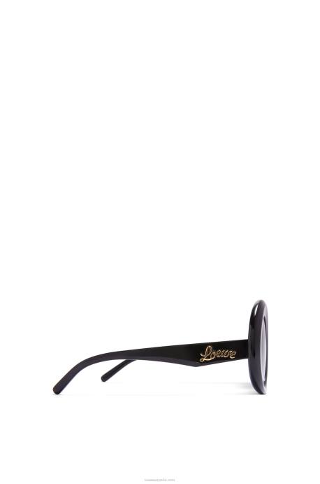 Loewe mujer gafas de sol redondas oversize de acetato LP641481 negro