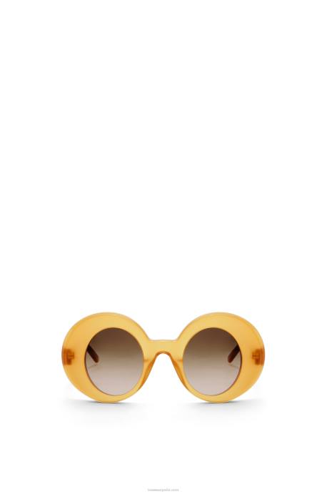 Loewe mujer gafas de sol redondas oversize de acetato LP641502 Miel