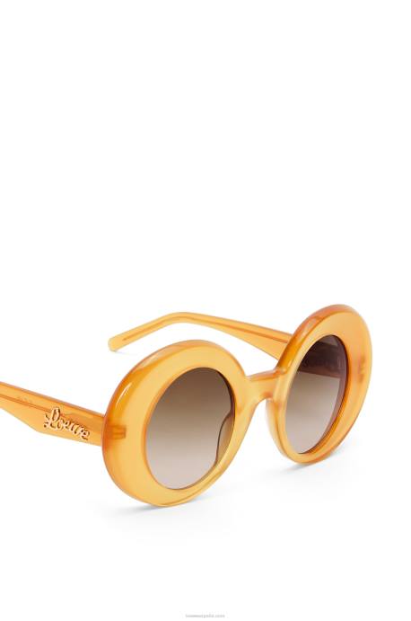 Loewe mujer gafas de sol redondas oversize de acetato LP641502 Miel