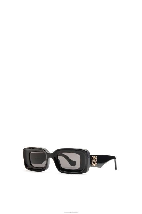 Loewe mujer lentes de sol rectangulares en acetato LP641426 negro
