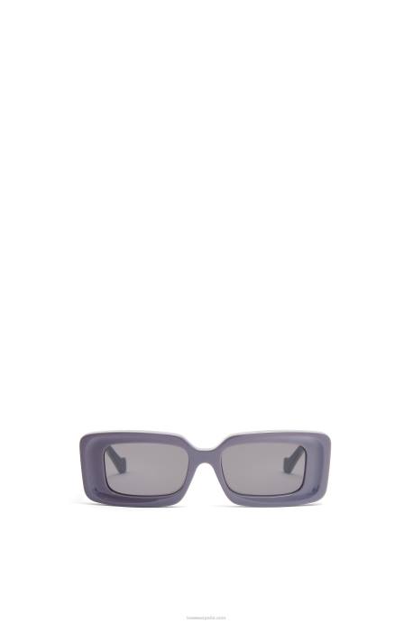 Loewe mujer lentes de sol rectangulares en acetato LP641477 lila polvorienta