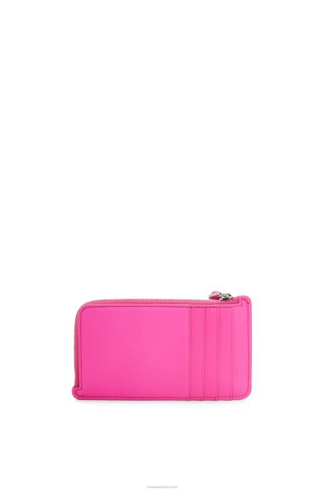 Loewe mujer monedero grande en piel de becerro clásica LP641330 fucsia