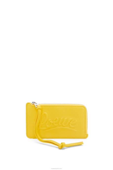 Loewe mujer monedero grande en piel de becerro clásica LP641331 amarillo