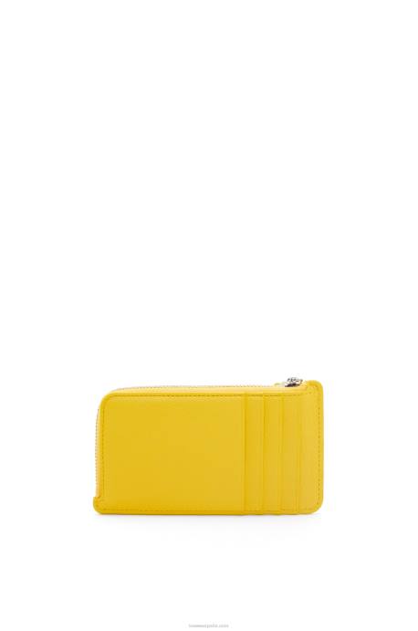 Loewe mujer monedero grande en piel de becerro clásica LP641331 amarillo
