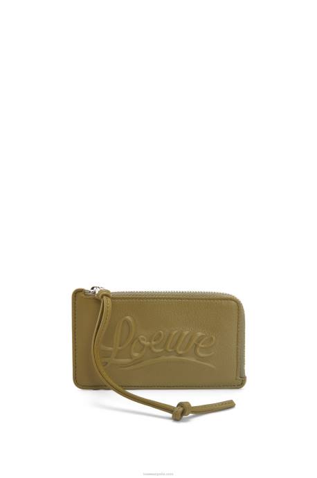 Loewe mujer monedero grande en piel de becerro clásica LP641332 aceituna