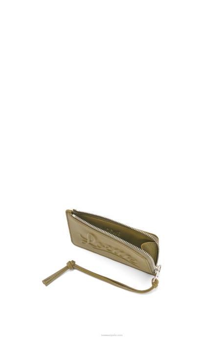 Loewe mujer monedero grande en piel de becerro clásica LP641332 aceituna