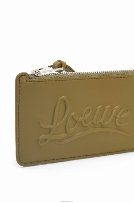 Loewe mujer monedero grande en piel de becerro clásica LP641332 aceituna
