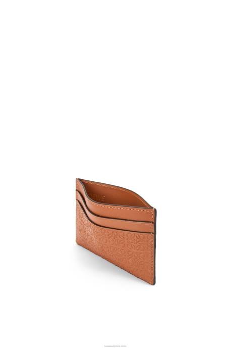Loewe mujer repetido tarjetero liso de piel de becerro de seda repujada LP641377 broncearse