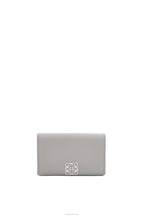 Loewe mujer tarjetero con anagrama LP641320 Perla gris