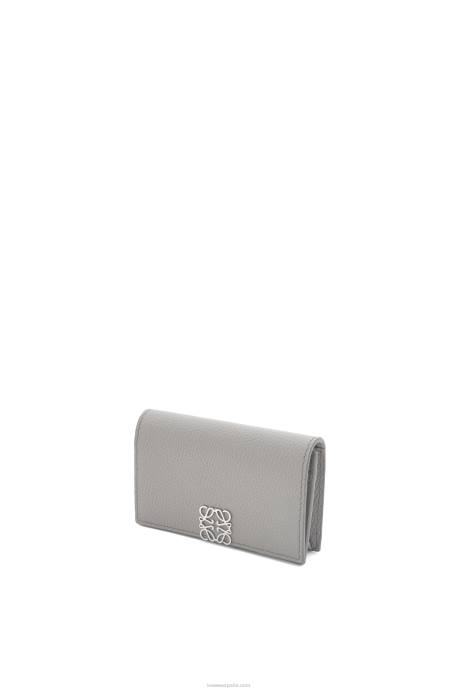 Loewe mujer tarjetero con anagrama LP641320 Perla gris