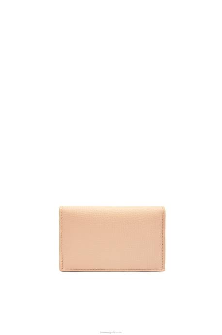Loewe mujer tarjetero con anagrama de piel de becerro granulada LP641375 desnudo